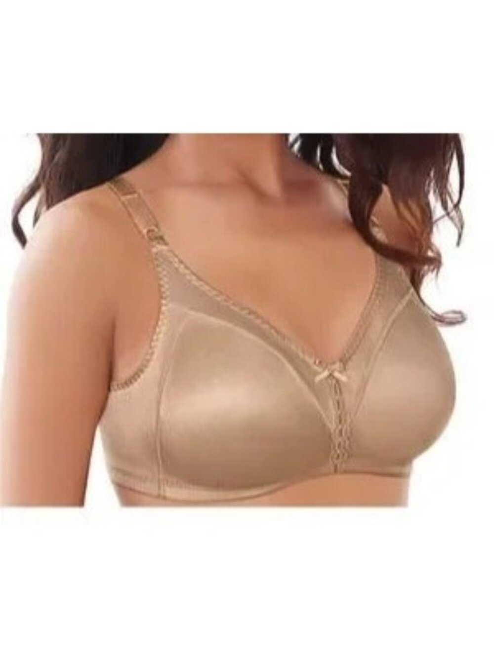 Bali Classic Support Wirefree Cool Comfort Bra Nude 36C NEW